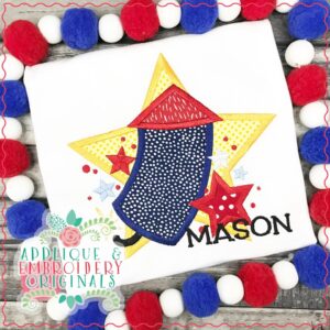 2661 Rocket and Stars Applique Design