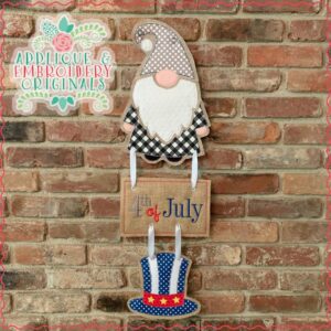 2667 Uncle Sam's Hat & Plaque Interchangeable for Gnome In-The-Hoop Design