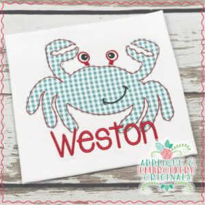 2675 Crab Boy Simple Stitch Applique Design
