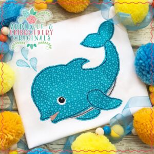 2677 Dolphin Boy Simple Stitch Applique Design