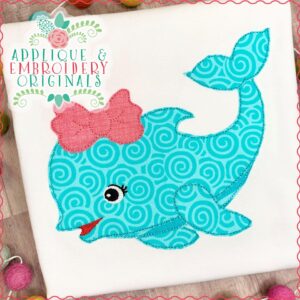2678 Dolphin Girl Simple Stitch Applique Design