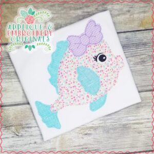 2680 Fish Girl Simple Stitch Applique Design