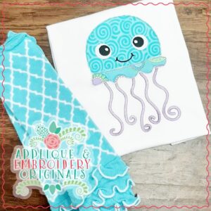 2681 Jellyfish Boy Simple Stitch Applique Design