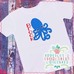 2683 Octopus Boy Simple Stitch Applique Design