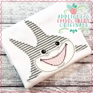 2687 Shark Boy Simple Stitch Applique Design