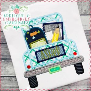 2705 Truck Backpack & Notebook Applique Design
