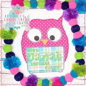 2710 Owl Computer All-In-One Applique Design