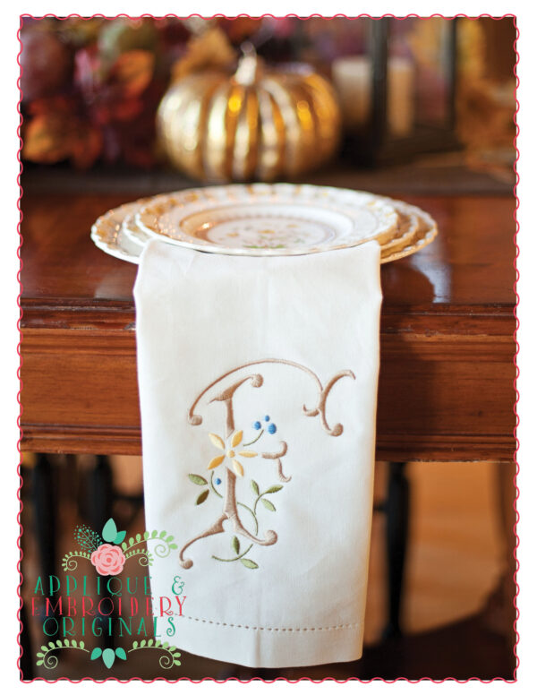 272 Buttercup Floral Embroidery Font