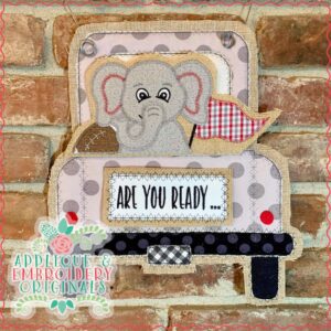 2725 Elephant Mascot Interchangeable Design for Truck