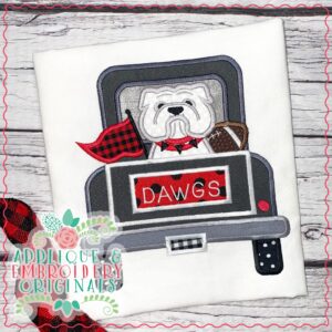 2833 Truck Mascot Bulldog Applique Design