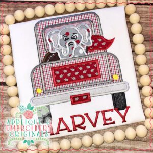 2835 Truck Mascot Elephant Applique Design
