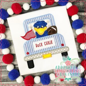 2836 Truck Mascot Gamecock Applique Design