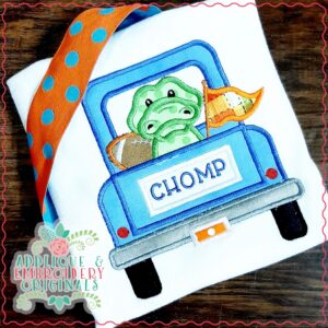 2837 Truck Mascot Gator Applique Design