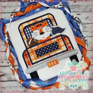 2839 Truck Mascot Tiger Applique Design