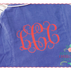 274 Chevron Vine Script Monogram Embroidery Font