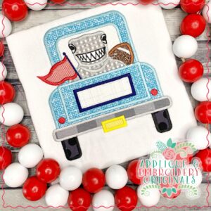 2842 Truck Mascot Landshark Applique Design