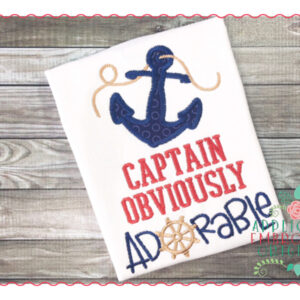 275 Captain Obviously Adorable Anchor Applique Design