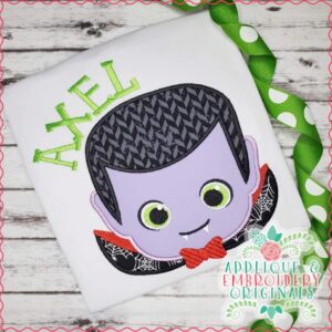 2759 Vampire Head Applique Design