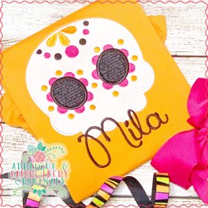 2766 Sugar Skull Version 1 Applique Design