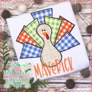 2790 Turkey Boy Triple Simple Stitch Applique Design