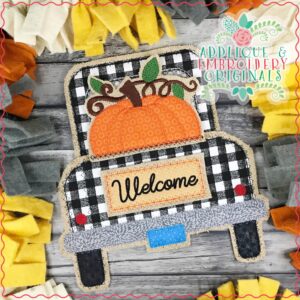 2792 Pumpkin Vines Leaves Interchangeable Design for Truck