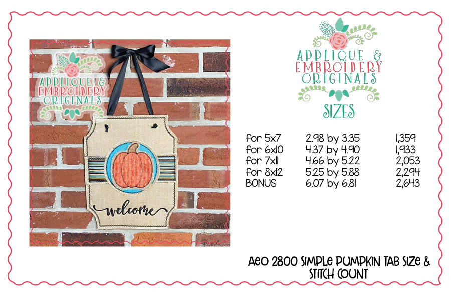 AEO 2800 Simple Pumpkin Tab