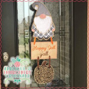 2804 Pumpkin Simple & Plaque Interchangeable for Gnome In-The-Hoop Design