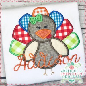 2816 Turkey Girl Applique Design