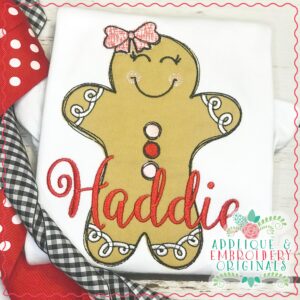 2827 Gingerbread Girl Triple Stitch Applique Design