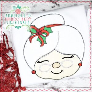 2829 Mrs. Santa Triple Stitch Applique Design