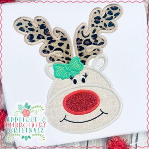 2834 Reindeer Girl Applique Design