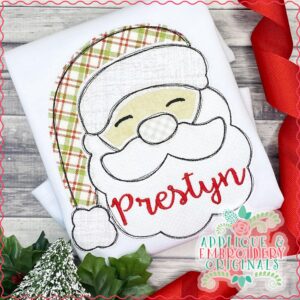2835 Santa Triple Stitch Applique Design