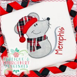 2861 Santa Mouse All-In-One Applique Design