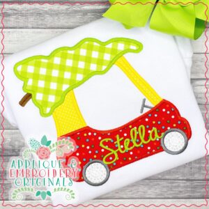 2862 Toy Car with Tree All-In-One Applique Design