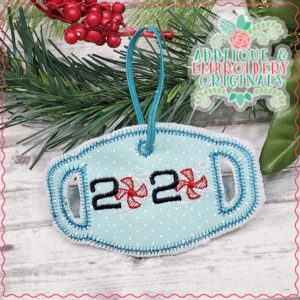 2863 Face Mask Peppermint Ornament In-The-Hoop Designs