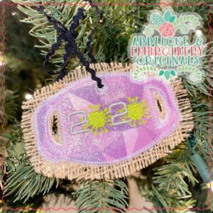 2865 Face Mask Virus Ornament In-The-Hoop Designs