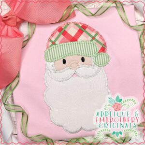 2867 Santa with Beard Zig Zag Applique Design
