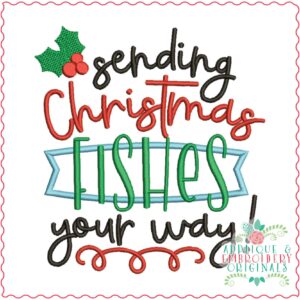 2873 Christmas Fishes Applique Design