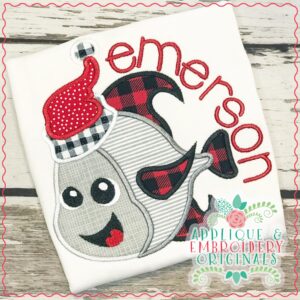 2877 Santa Fish Applique Design
