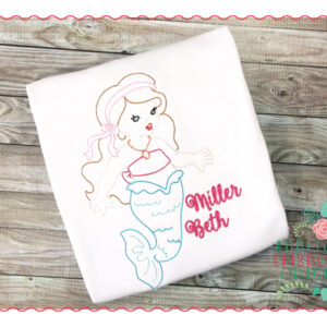 288 Vintage Mermaid Bean Stitch Embroidery