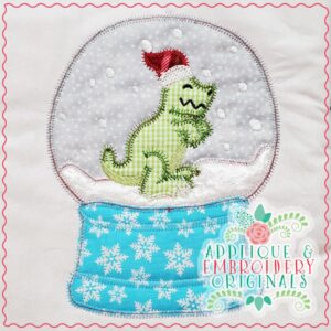 2880 Dino Snow Globe Applique Design