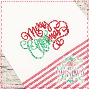 2881 Merry CHRISTmas Embroidery Design