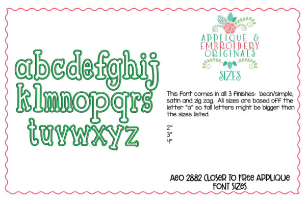 2882 Closer to Free Applique Font - Image 8