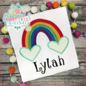 2888 Heart Rainbow All-In-One Applique Design