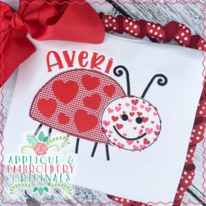 2890 Ladybug Hearts All-In-One Applique Design