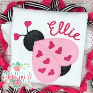 2891 Ladybug Valentine All-In-One Applique Design