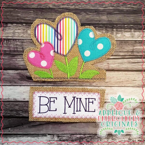2897 Heart Flowers Tab Interchangeable Design for Truck - Image 2
