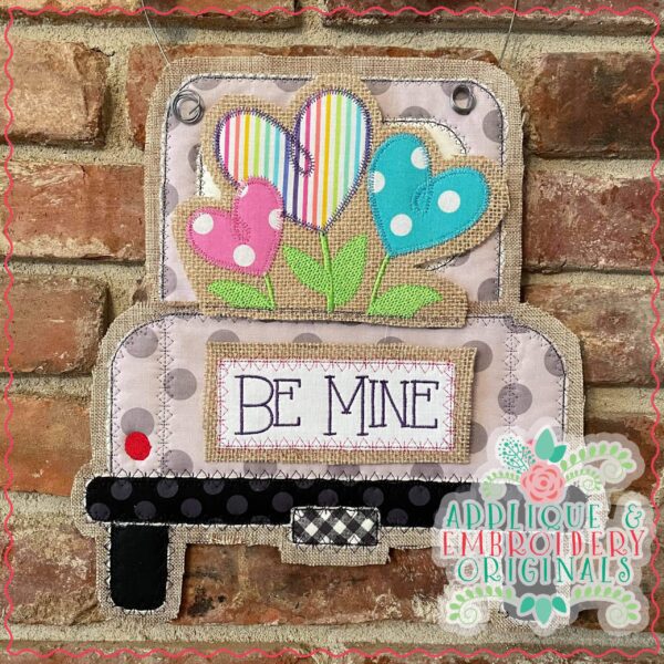 2897 Heart Flowers Tab Interchangeable Design for Truck