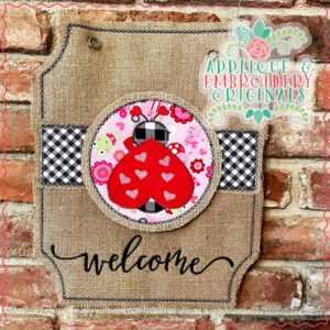 2903 Ladybug Valentine Welcome Interchangeable Tab Design