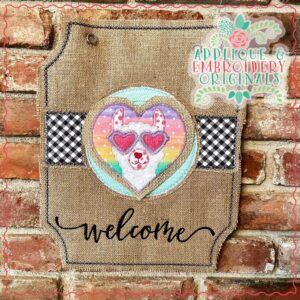 2904 Valentine Llama Welcome Interchangeable Tab Design